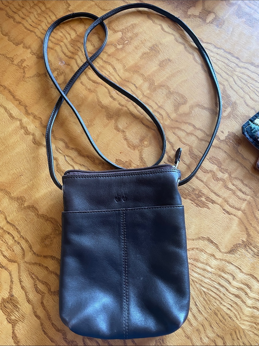 Classic Mini Leather Crossbody in Dark Brown